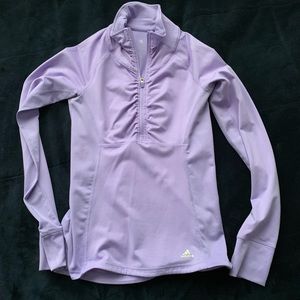 Light purple adidas half-zip